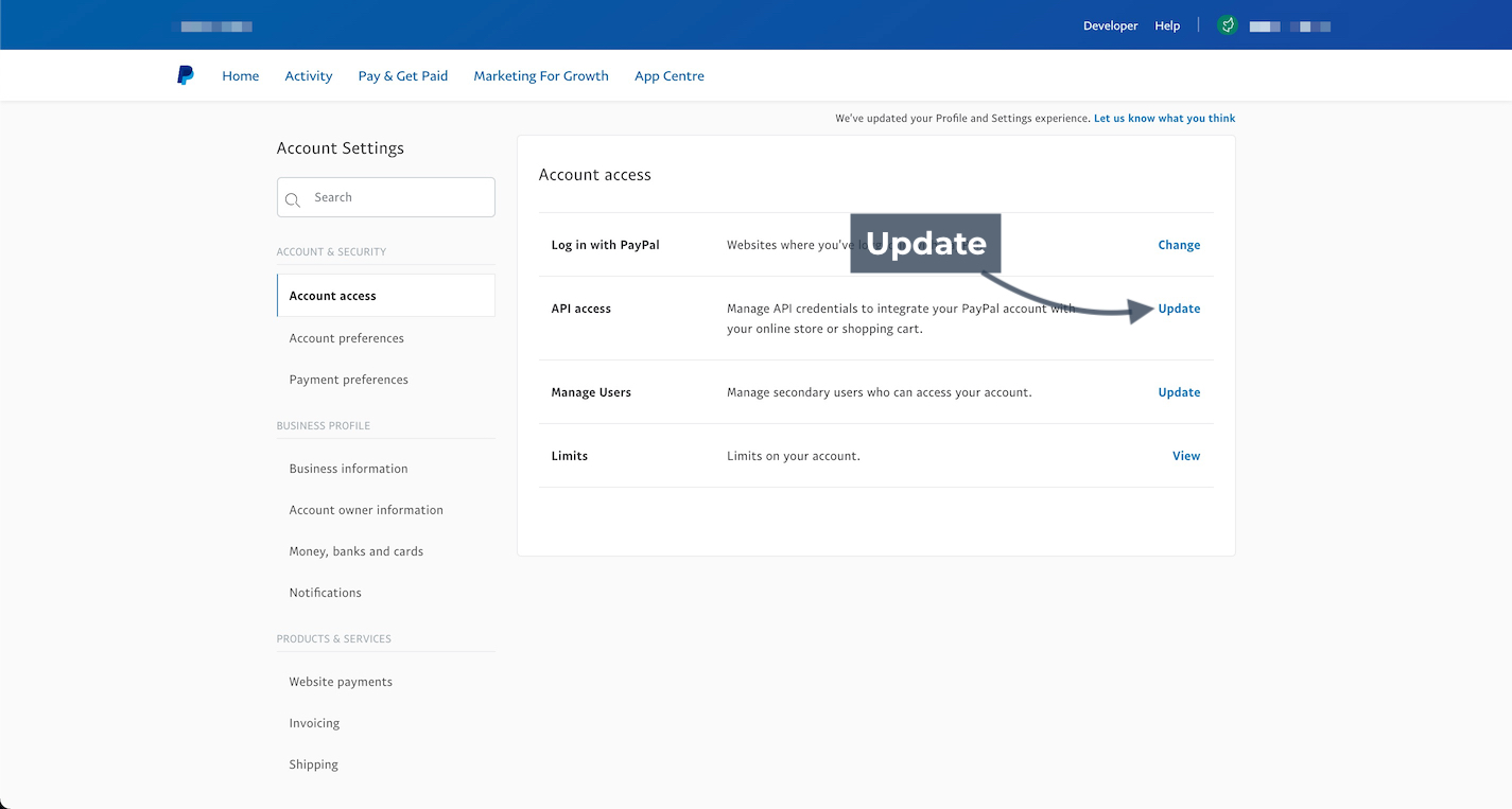 PayPal API Update