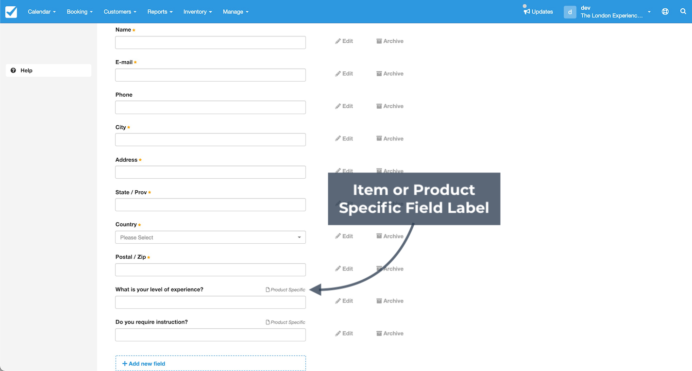 Product Specific Label