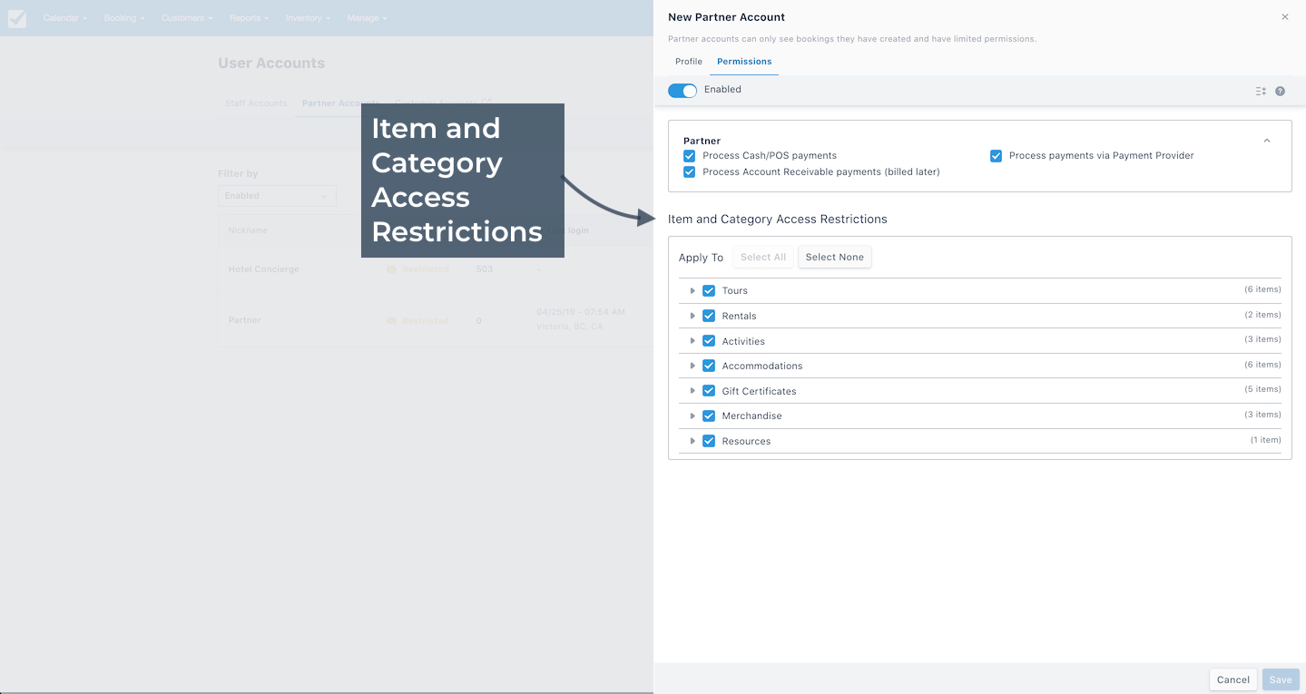 Permissions Item Category