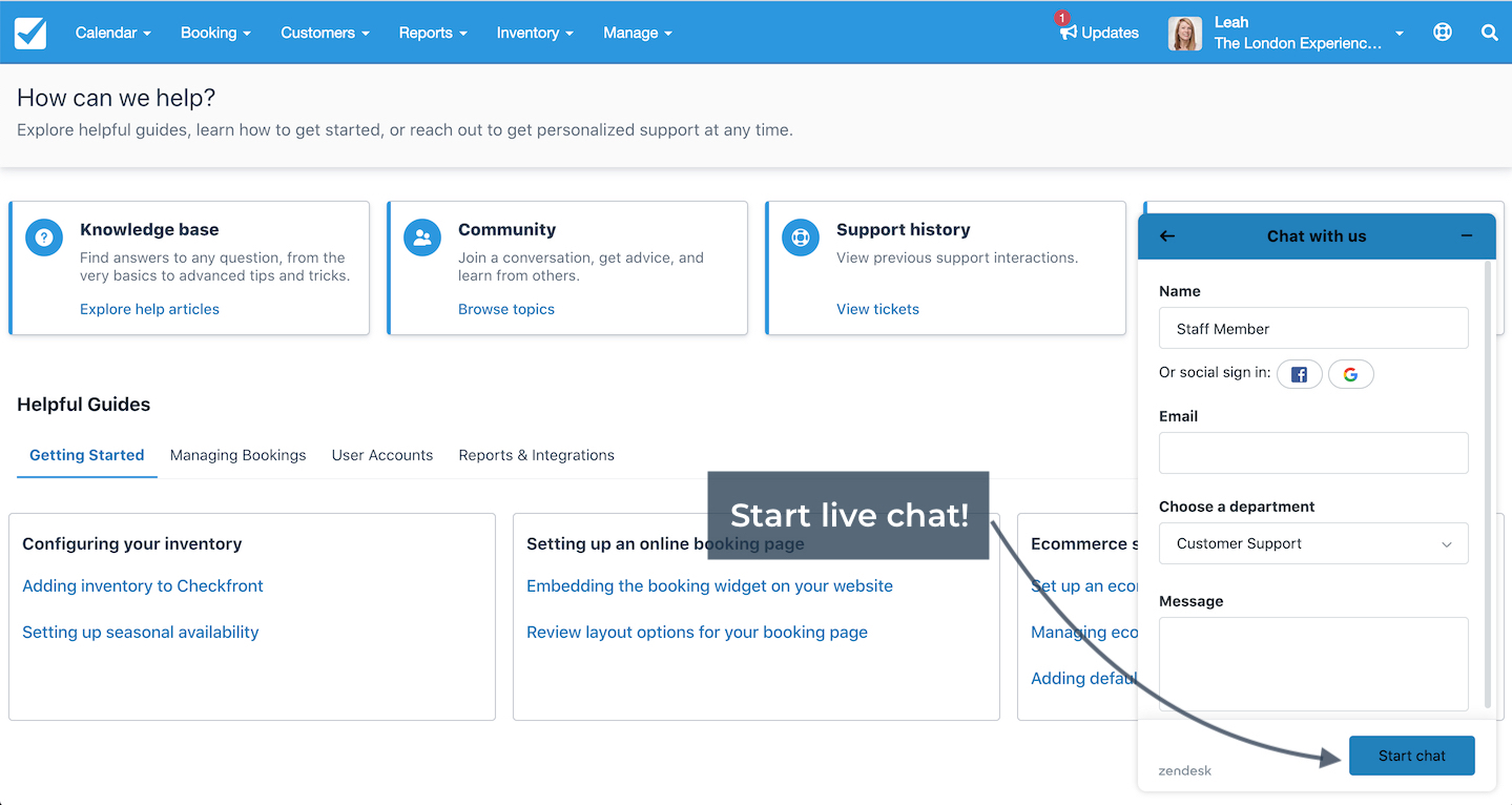 Start Live Chat