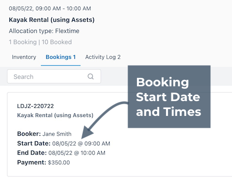 Booking Start