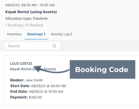 Booking Code