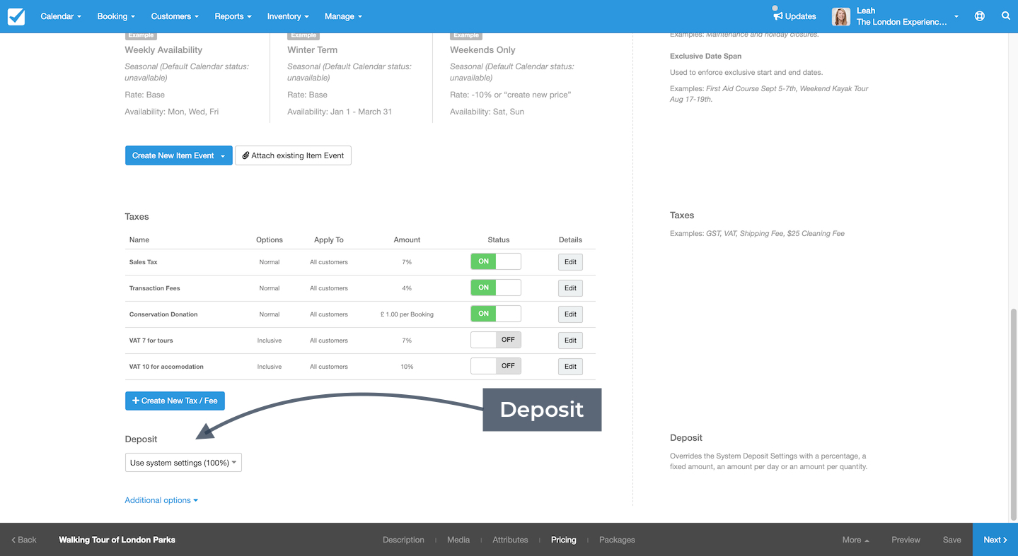 Deposit