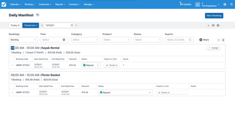 Daily Manifest showing how to add the Assigned Assets column to the report.