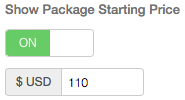 Item Package Starting Price