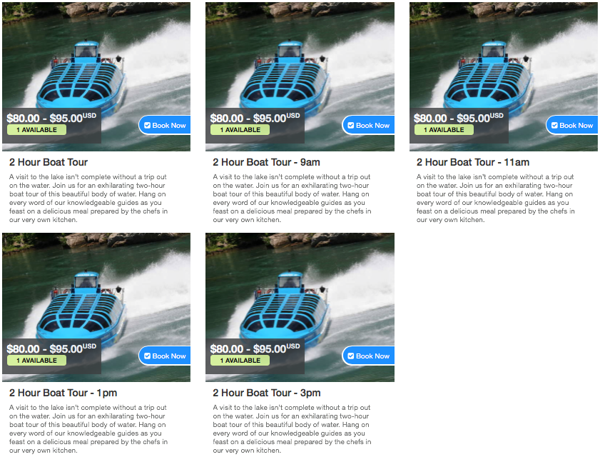 Item Boat Tours List