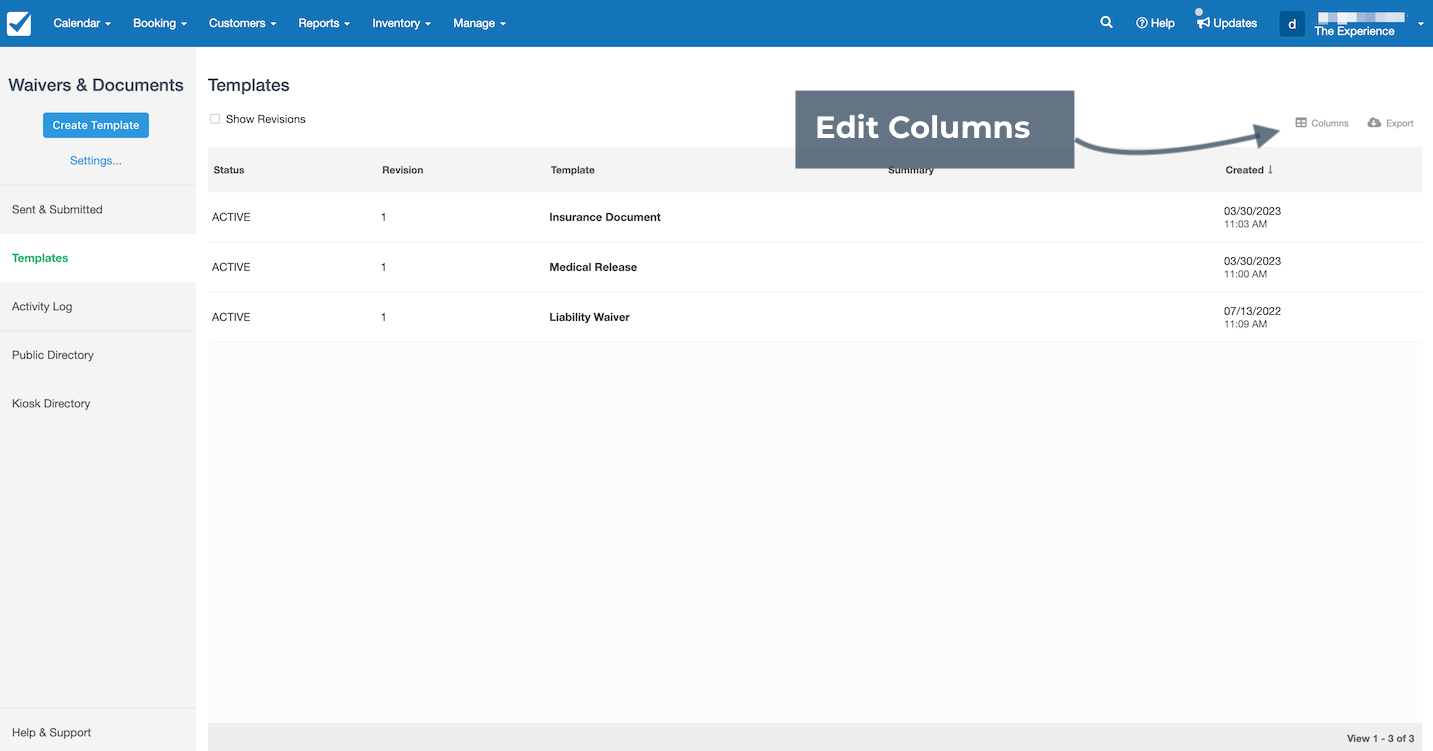 Edit Columns