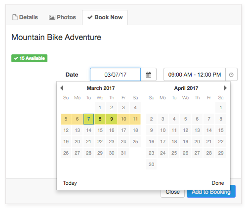 Custome Date Range Example