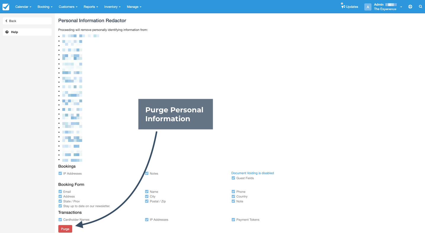 Purge Information