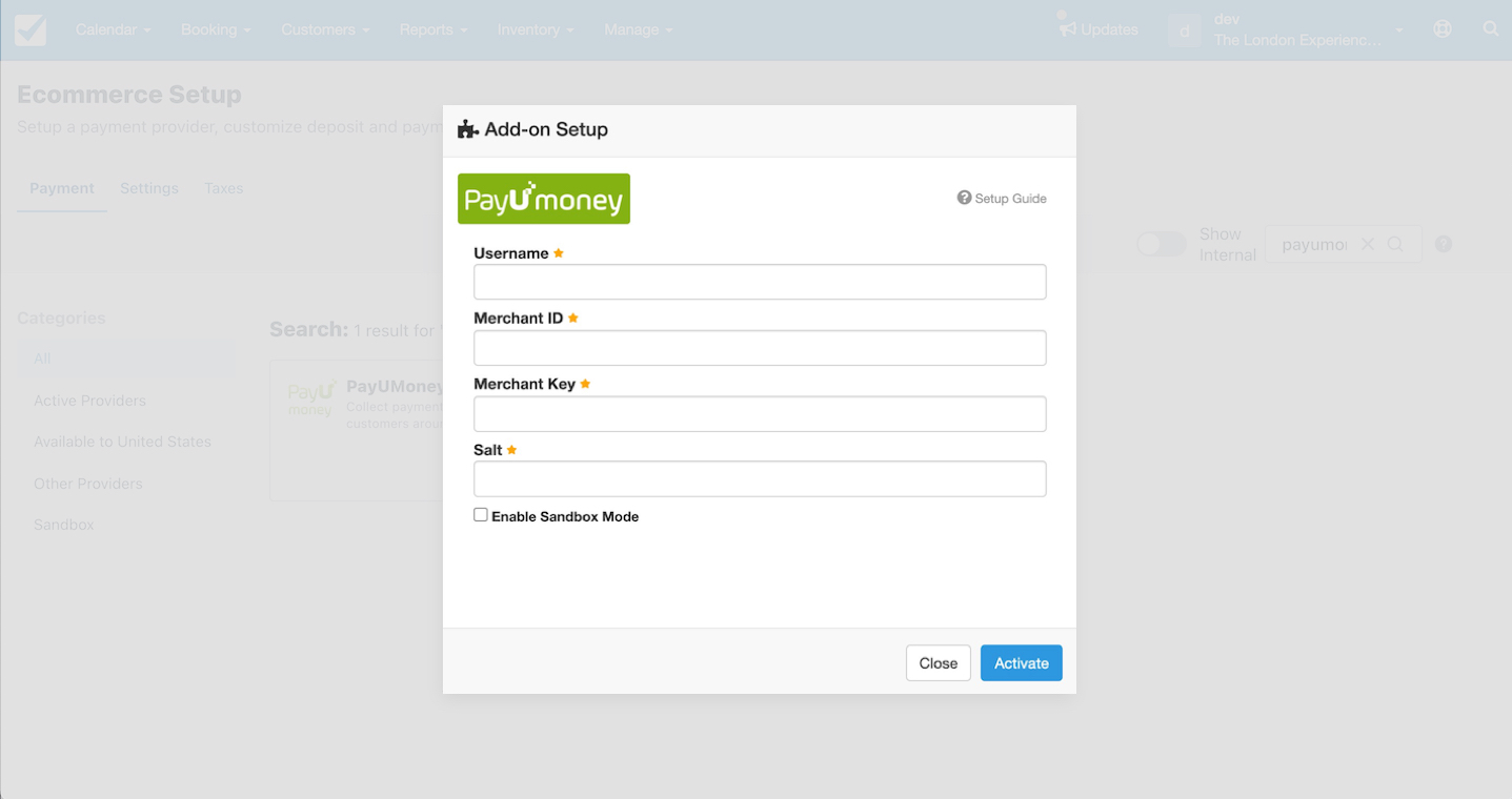 PayUMoney Setup