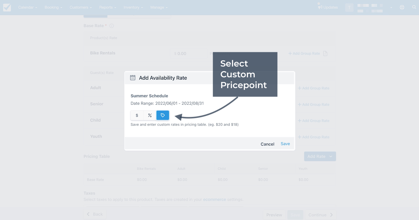 Select Custom Pricepoint