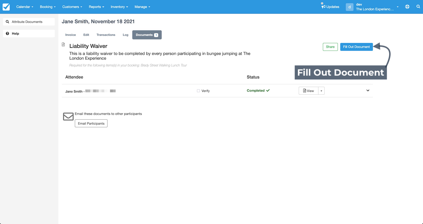 Waivers Fill Out Document