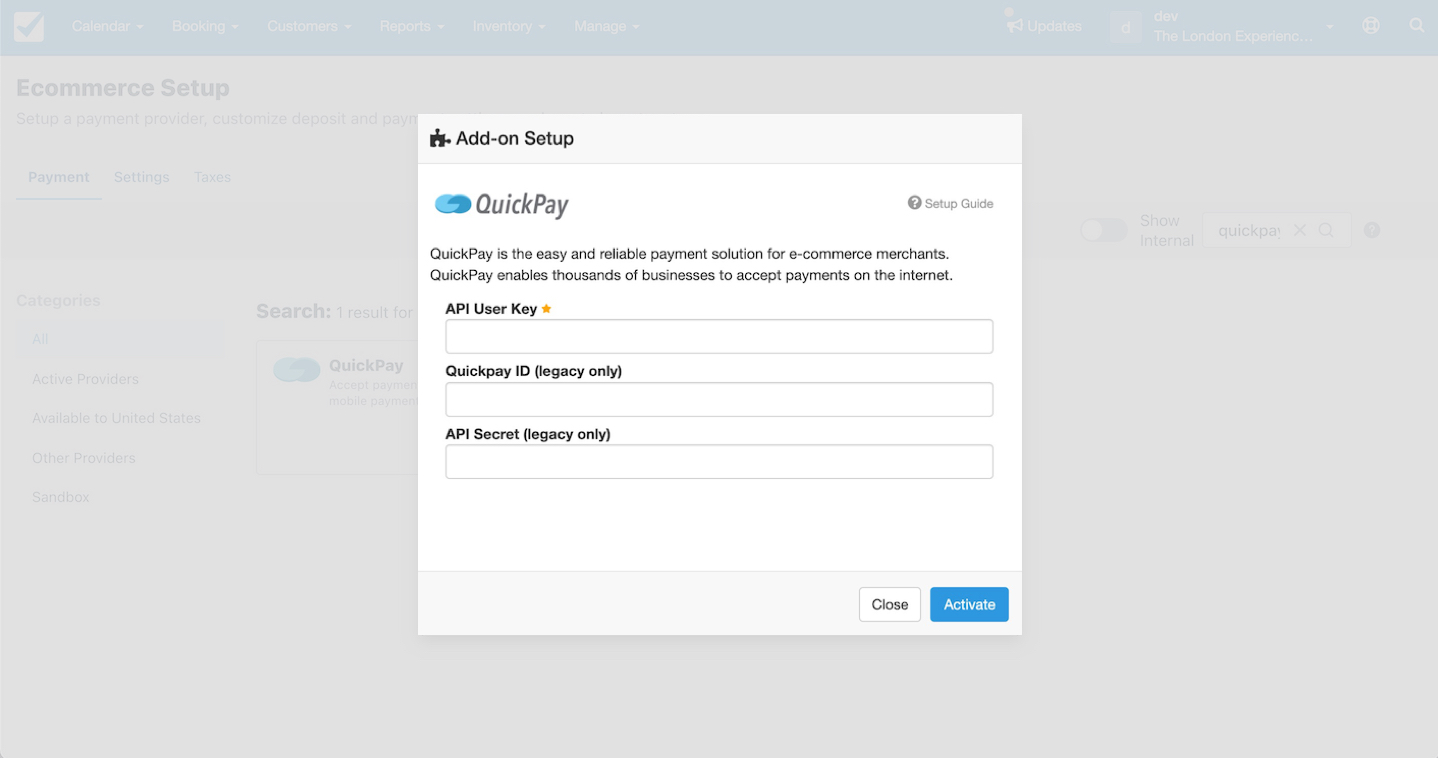 QuickPay Setup