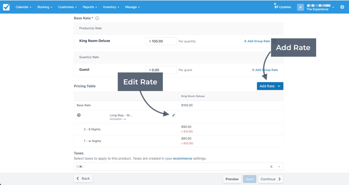 Add Edit Duration Rate