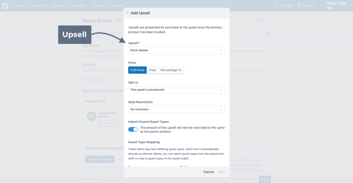 Add Upsell with Mapping