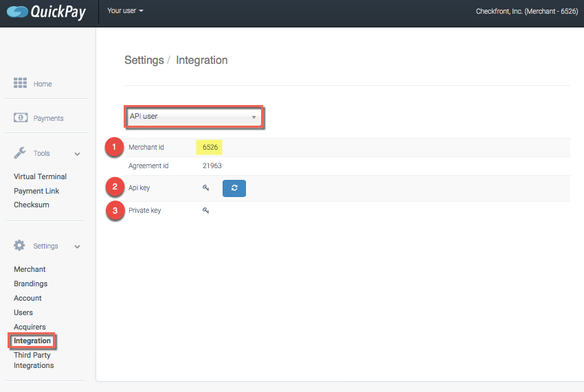 Quickpay Settings