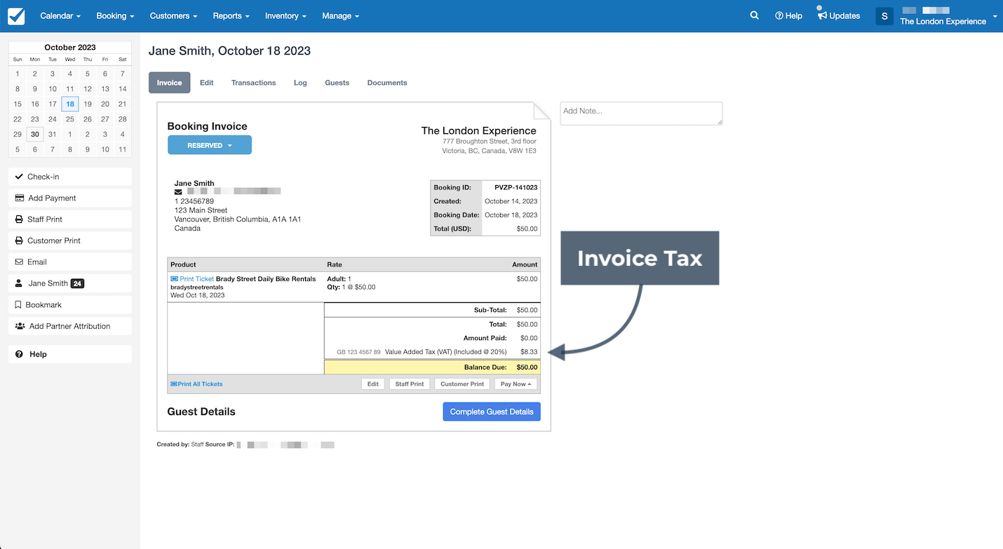 Invoice Tax