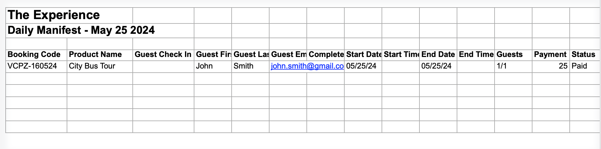 Export file example in Apple Numbers