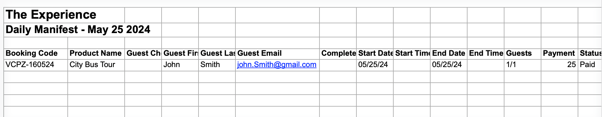Export file example in Apple Numbers