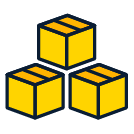 Category icon of yellow stacked blocks, indicating classic products.