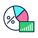 Category icon of a pie chart, indicating analytics or reporting.
