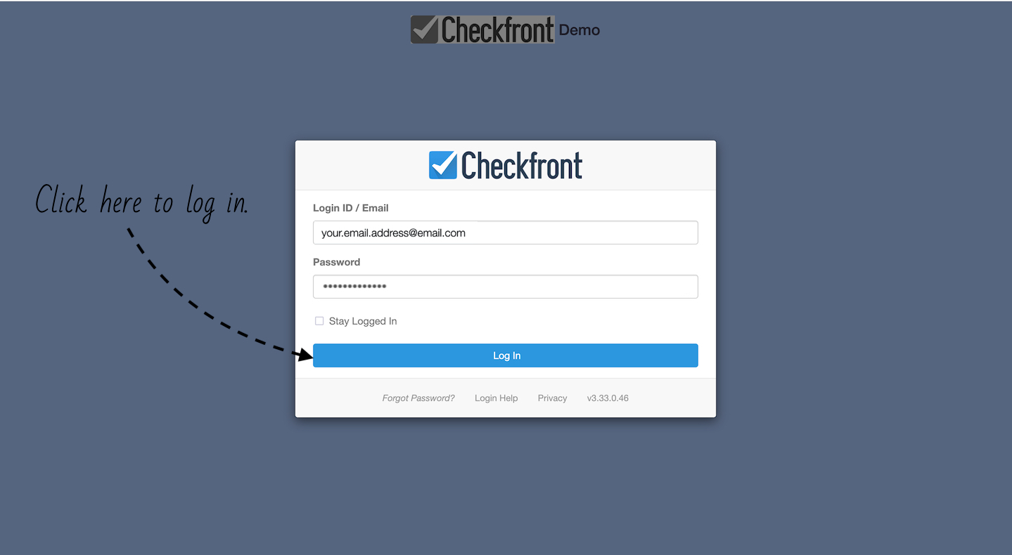 Click Log in