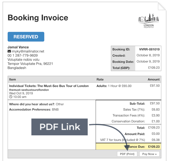 Managing Booking Invoice Layout Options Checkfront 7642