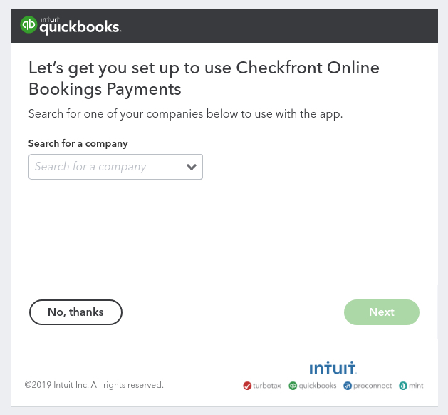 Search for QuickBooks Company