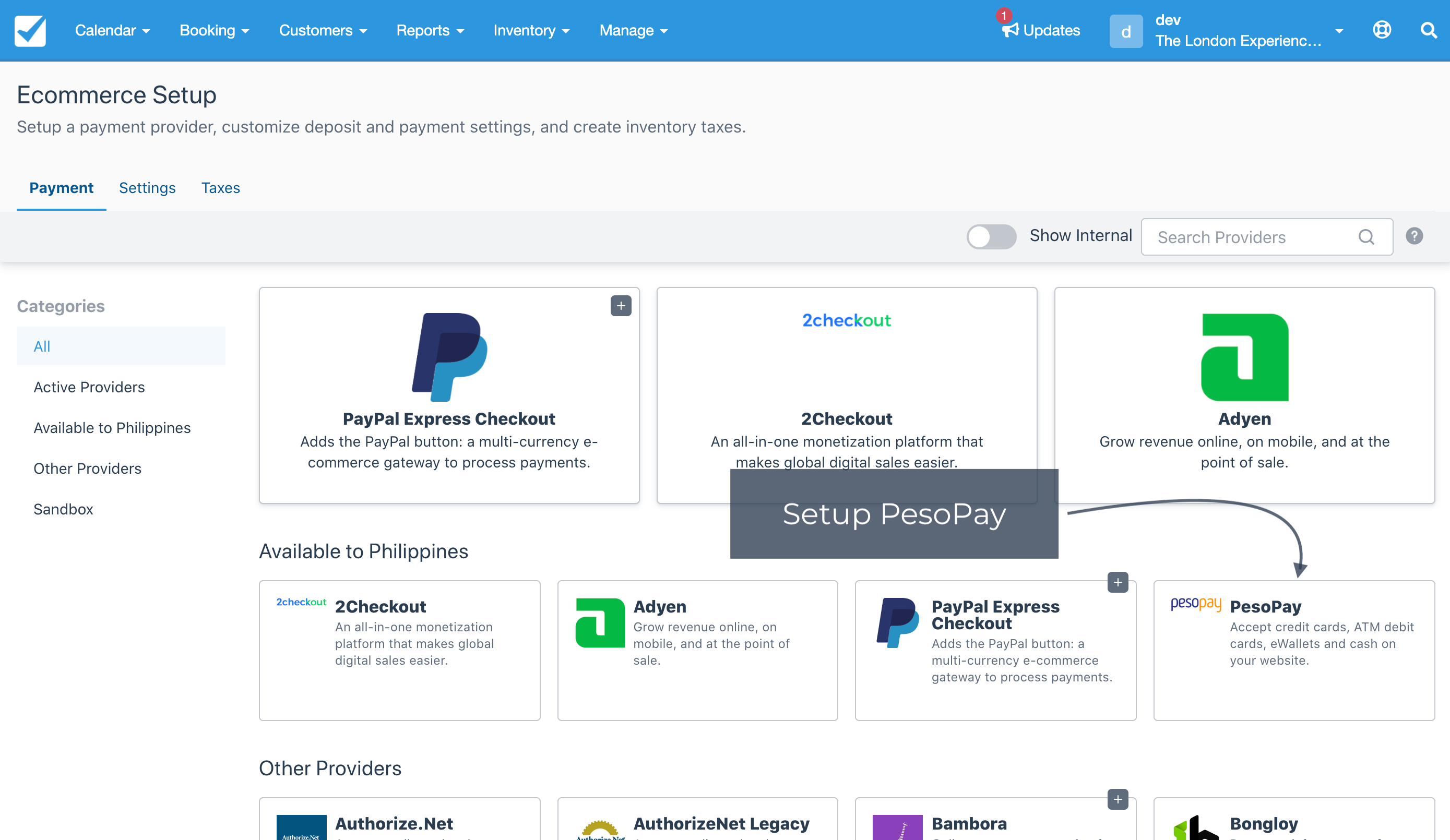 ecommerce payment setup pesopay annotated