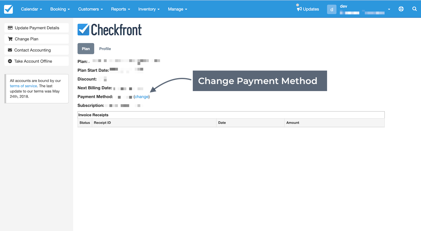 Accounts: Billing – Checkfront Support