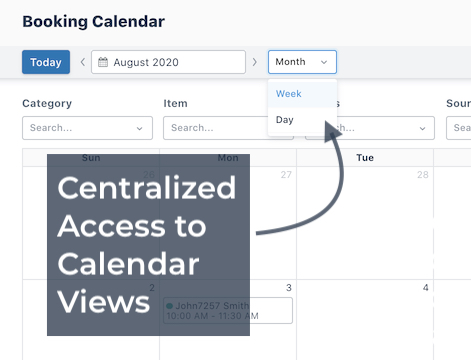 Booking Calendar View Options