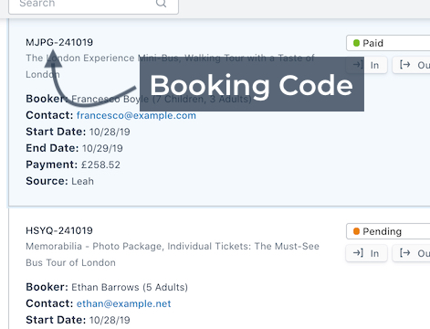 Booking Code
