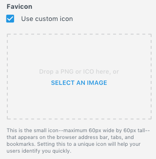 Upload Favicon