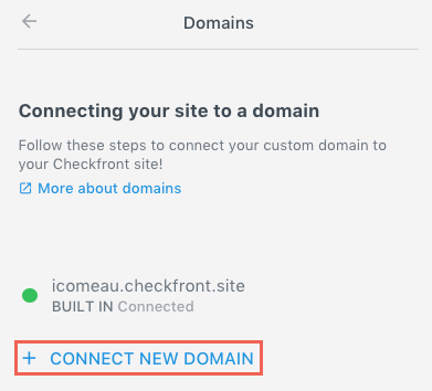 Connect New Domain