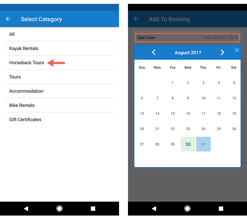Android App Select Date