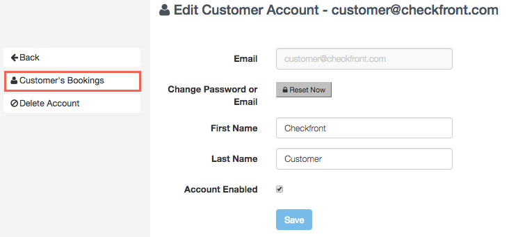 Edit Customer Account