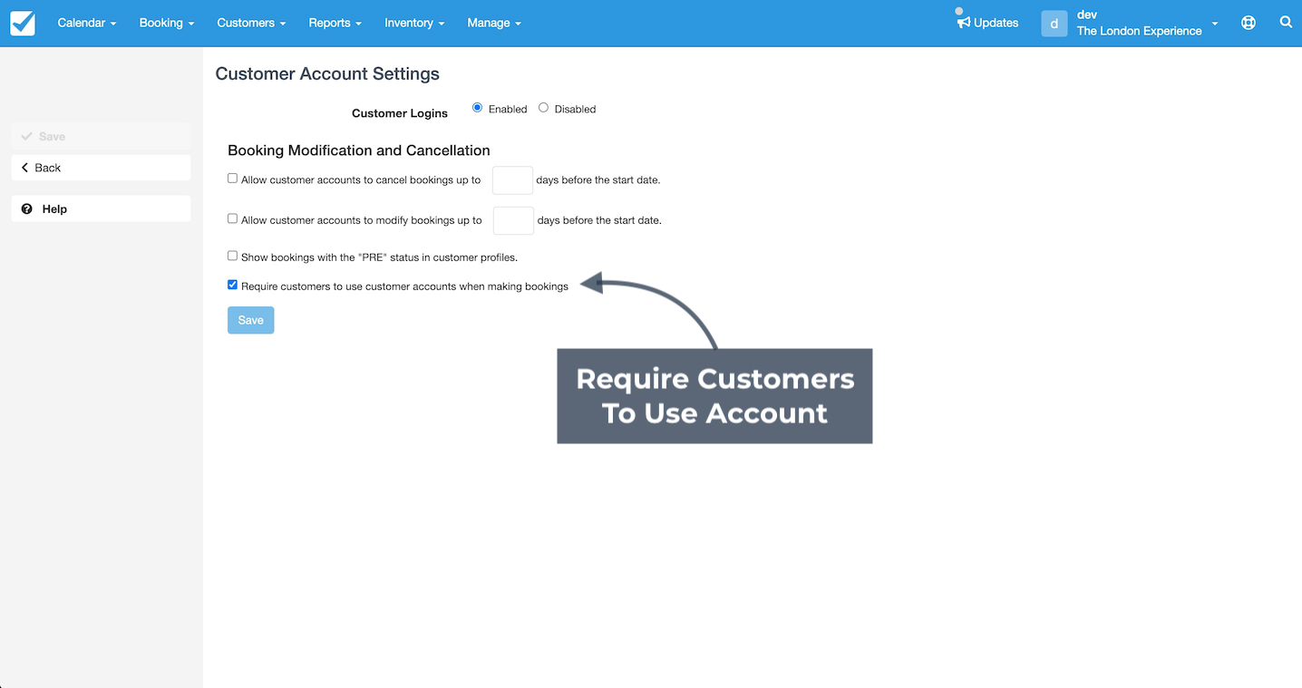 Require Customer Account
