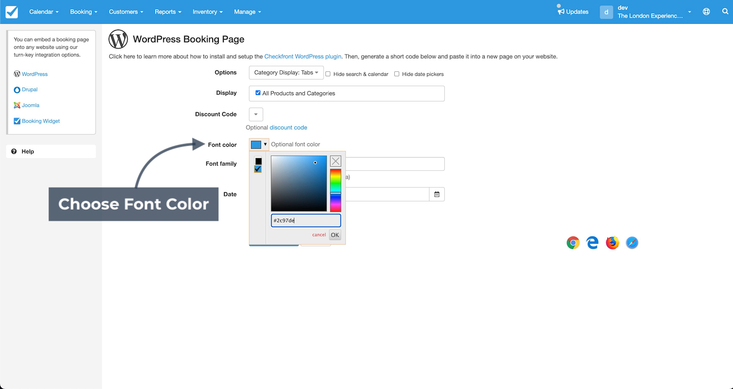 WordPress Font Color Setting