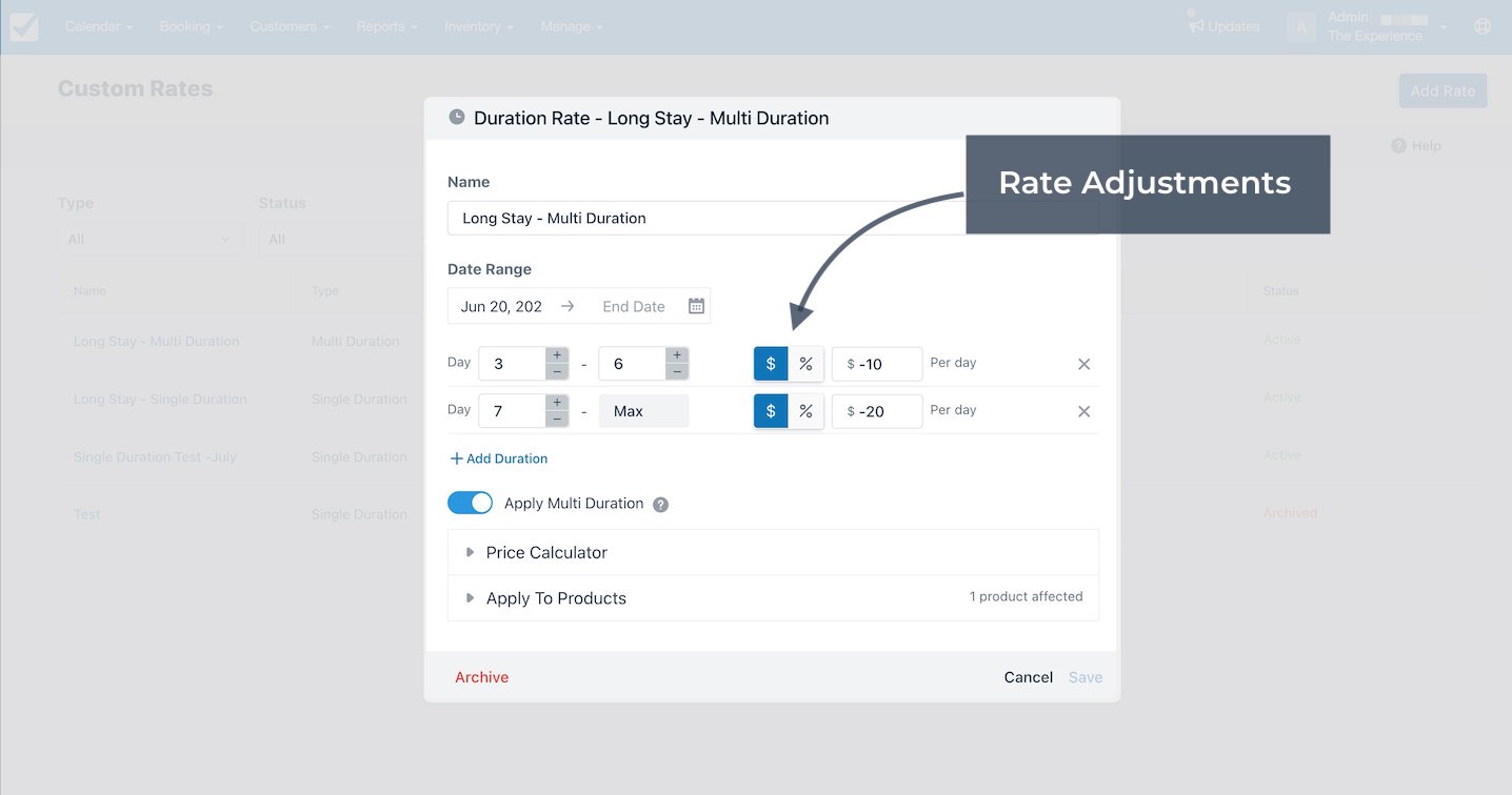 Multi Duration Modal Rate