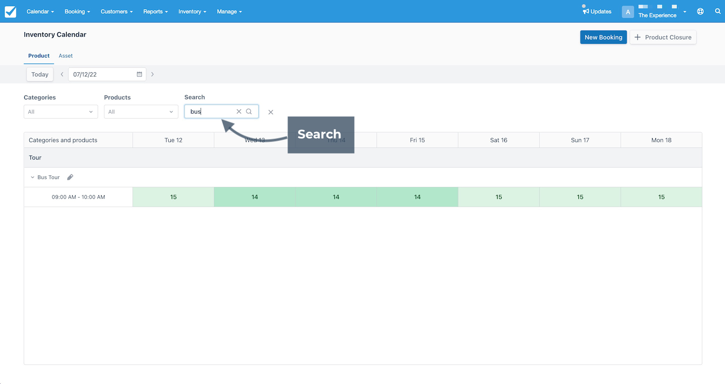 Product Calendar Search