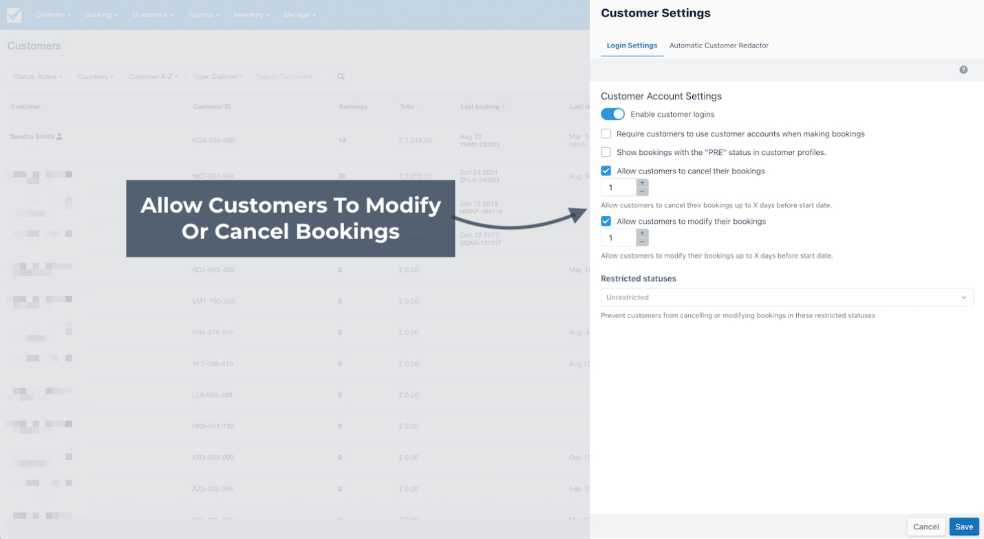 Customer Modify Booking