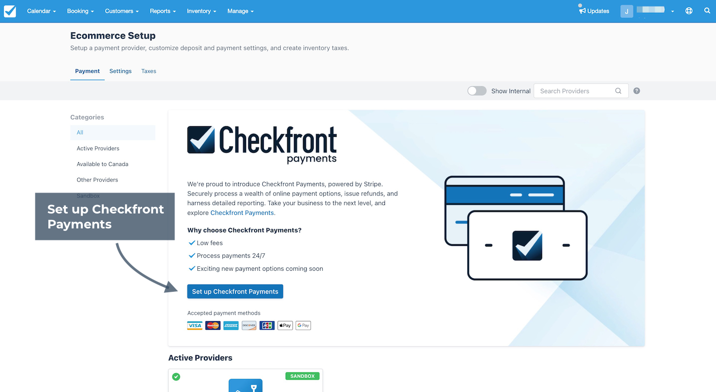Set up Checkfront Payments